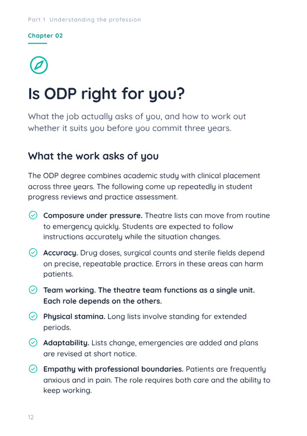 Guide page, chapter two opener, is ODP right for you